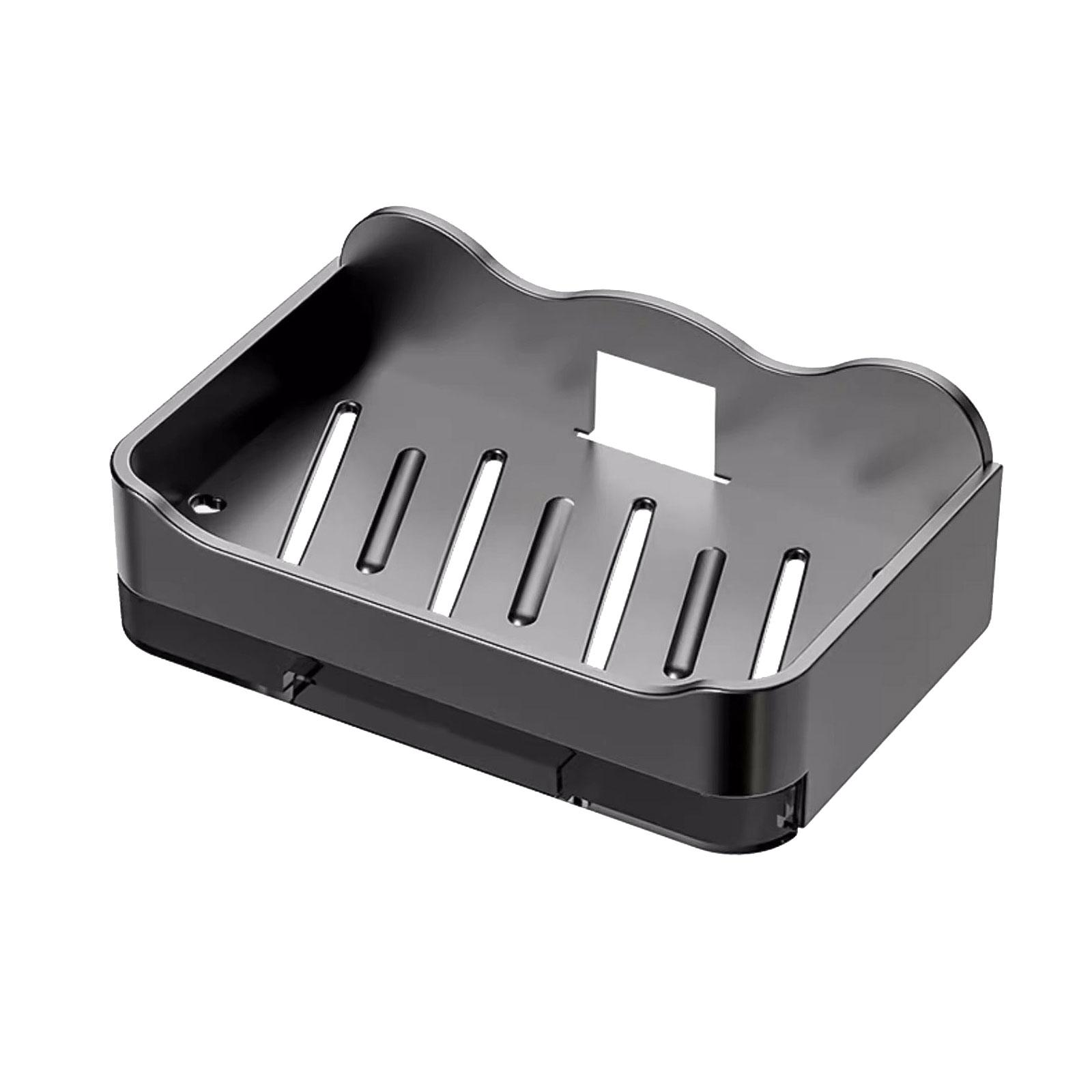 

Набор из 2 мыльниц, не требующих сверления, настенная самоклеящаяся мыльница с дренажом для ванной и кухни чёрный