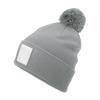 Beechfield Pom Pom AppliquÃ© Patch Beanie