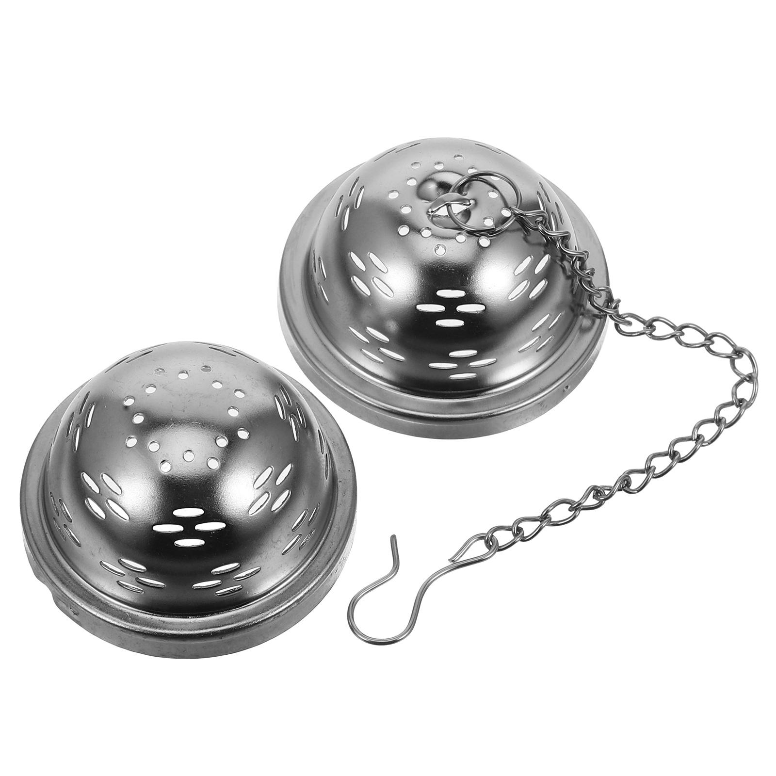 Stainless Steel Tea Strainer Seasoning Infuser Ball 5.2cm Cooking Spice Filter Soup Seasoning Basket Reusable Kitchen 14.5X4.2X4.2CM