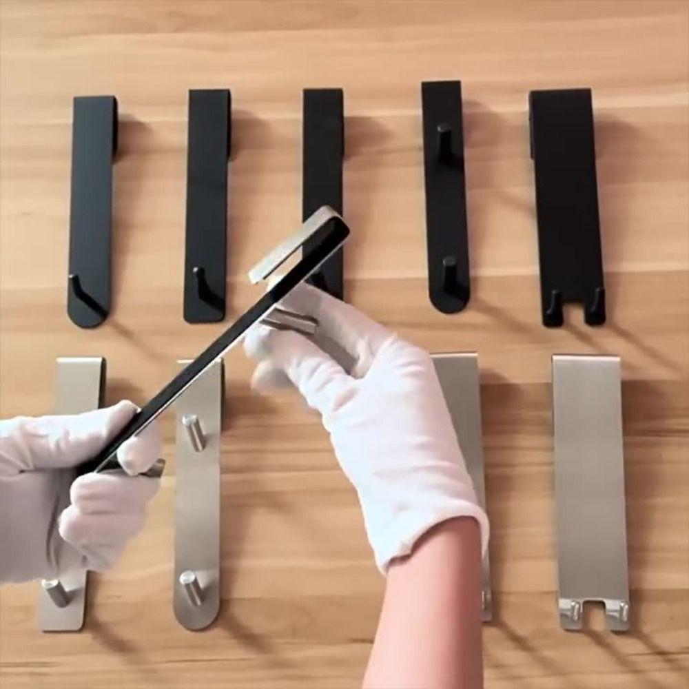 Punch-free Over Glass Door Towel Rack Rust-proof Bathrobe Hanger Shower Door Back Hook  Kitchen