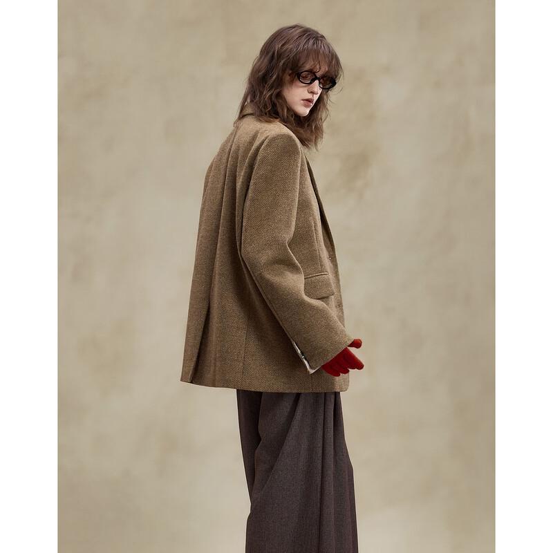 Demana Wollmischung Tweed-Blazer für Damen