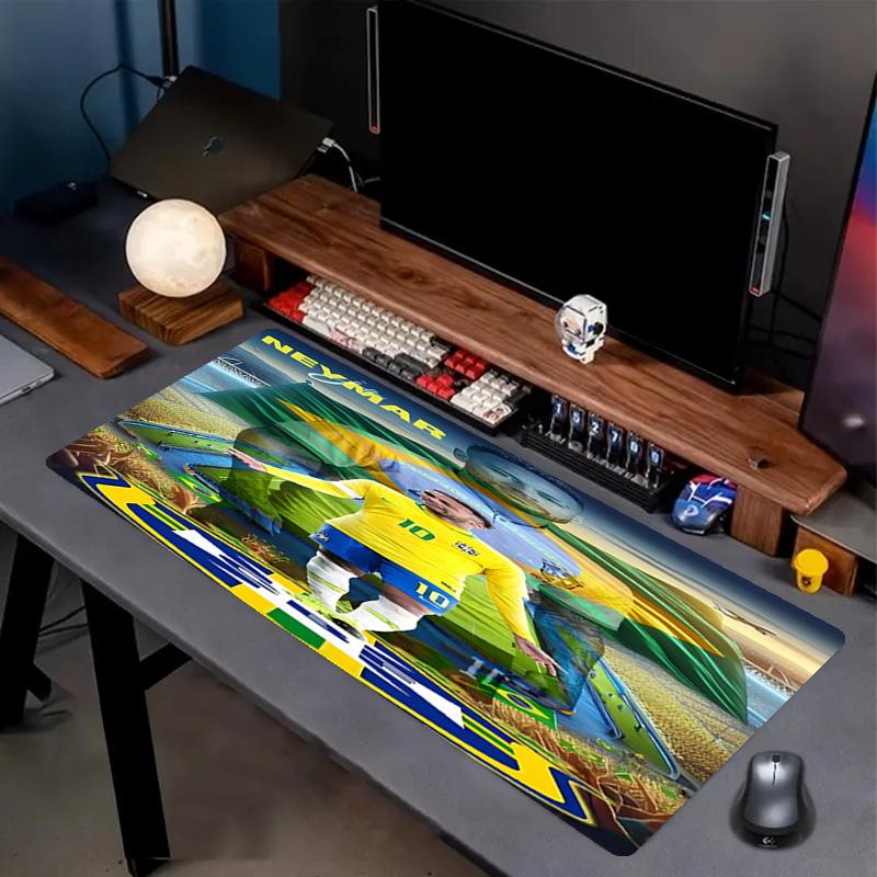 Neymar Jr Print Mouse Pad, Anti‑Slip Desktop keyboard Mat, for PC Laptop Gaming Working Daily Use, Cool Festival Surprise Gift