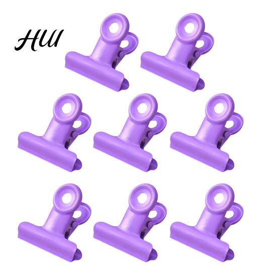 Paper Clamp Metal Clip 8PCS Binder Clips Round Tail Safety Design Stable Clamping Fresh Color Force Macaron Rust Resistant Office School Supplies