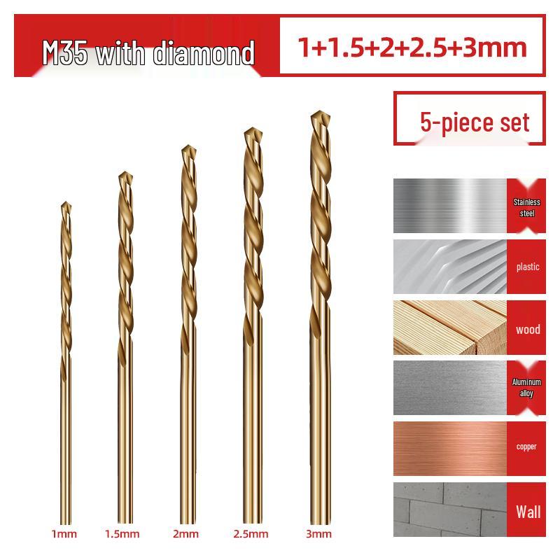 Cobalt-Coated High Hardness 304 Stainless Steel Twist Drill Bit