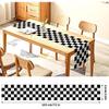 13x72 in Black and White Checkered Table Runner, Classic Linen, Perfect for Race Themed Parties and Events