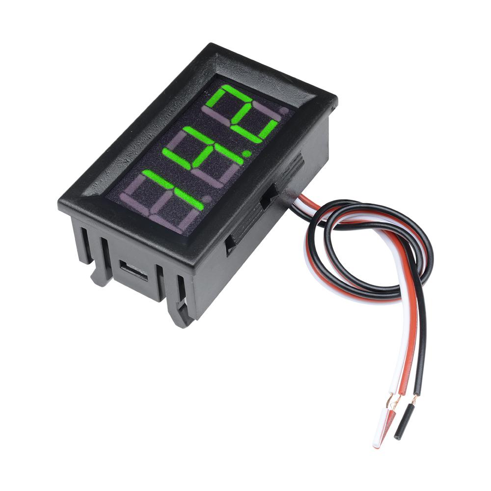 2 3 Wires 0.56 LED Digital Voltmeter Voltage Meter Car Motorcycle Volt Tester Detector DC 12V Capacity Monitor Red Green Blue