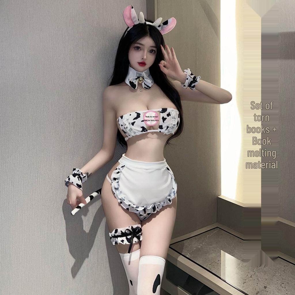 Flirty Playful Cow Maid Costume - Sexy Role Play Set