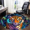 1PC Tiger Jungle Office Round Area Rug,  Mat Suitable ForOffice, Under Office Chairs Bedroom Living Room Home Decor, Room Deco