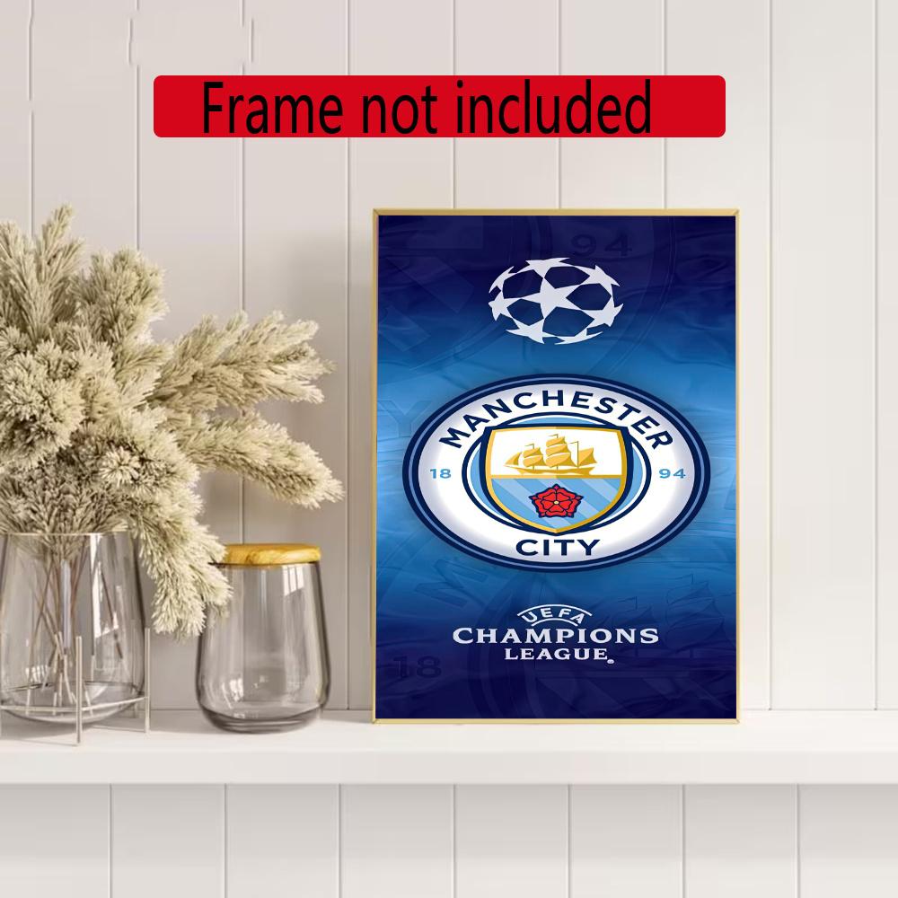 Manchester City 5D Diy Diamond Painting Round Diamond Diy Frameless Holiday Artwork Suitable For Home Office Wall Decoration