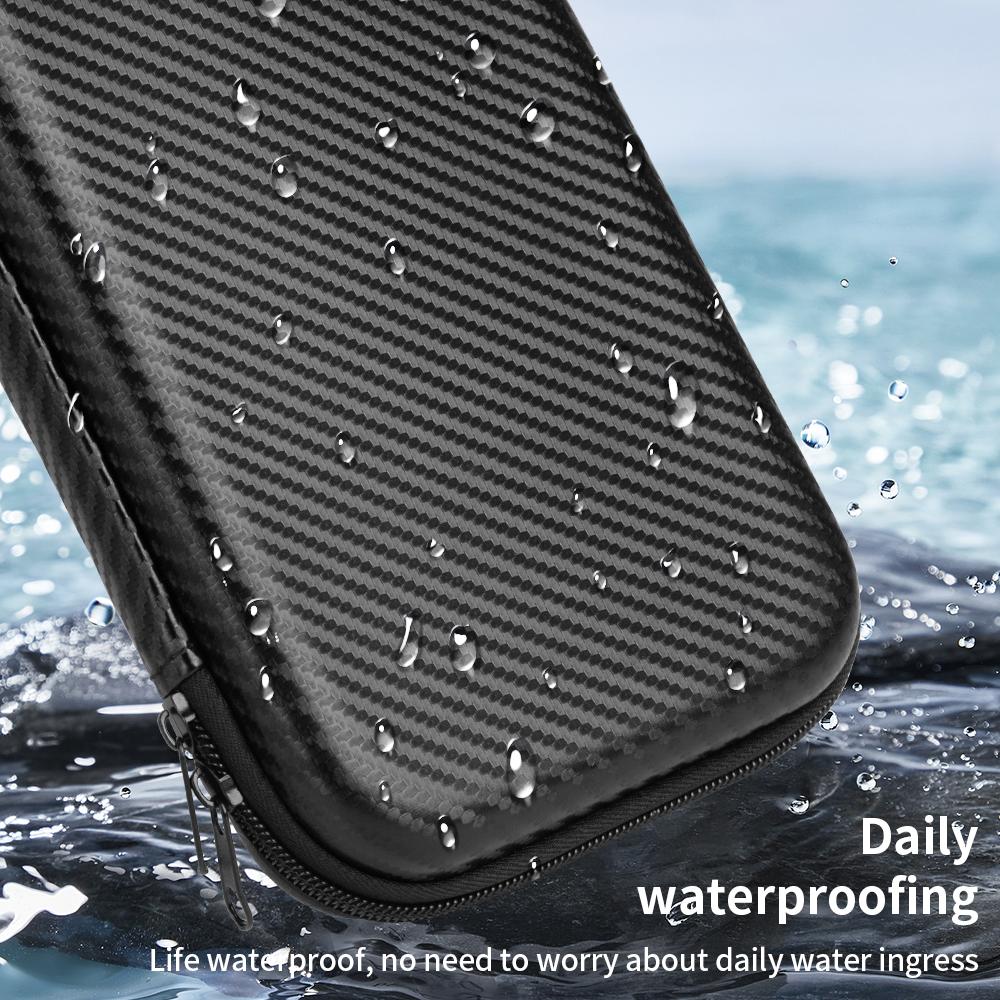For Nintendo Switch 2 Storage Case Carbon Fiber Portable Carrying Bag with Detachable Handle
