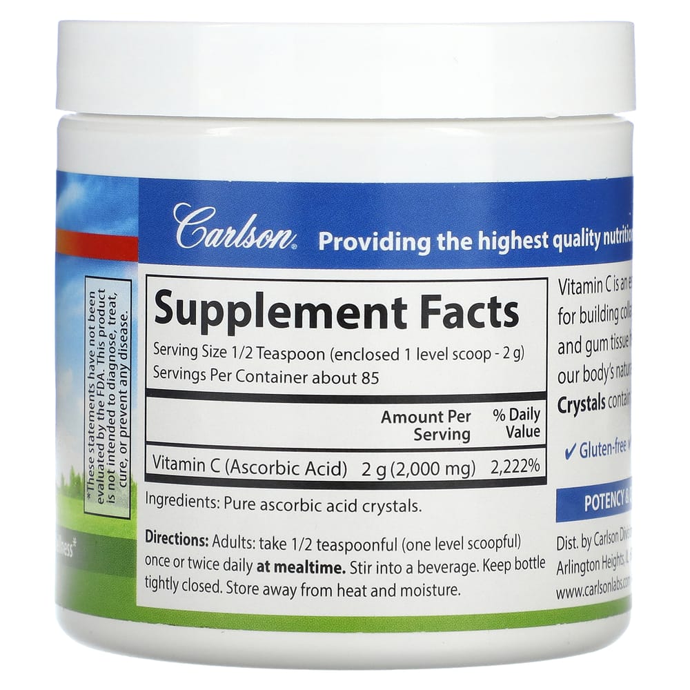 IHerb Carlson Labs Vitamin C Kristalle 2000mg 170g (6 Unzen)