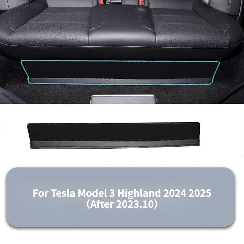 Rear Seat Lower Protective Mat for Tesla Model 3 Y Full Surround Cushion Protector Anti-Dirty Kick Pad Leather Car Accessories