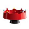 Crown Design Fruit Serving Plate Large Capacity Snack Plate Fruit Bowl  with Fork  Coffee Table