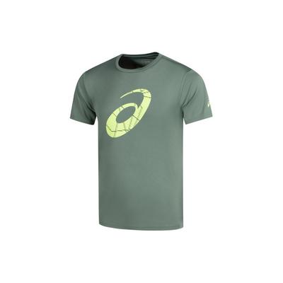 Logo Round Neck Breathable Sports Short Sleeve T-Shirt Men Tops Green 2031D850-300