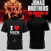 Jonas Brothers The Burning Up Tour 2026 Signature I Love Nick Fan Merch T-Shirt