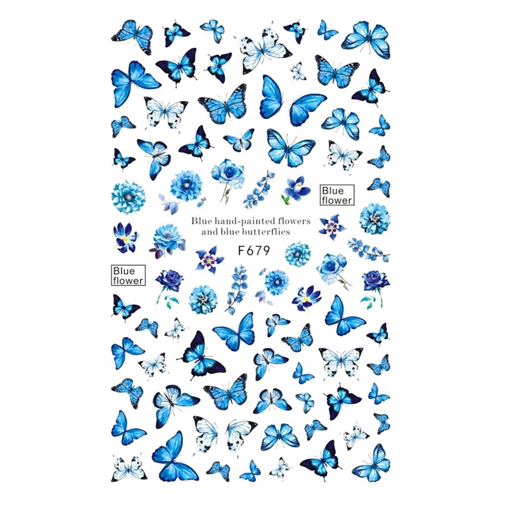  Pattern Butterfly Watercolor Theme Self Adhesive Decorative  Sticker