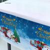 Red Plaid Disposable Christmas Tablecloth for Rectangle Party or Coffee Tables