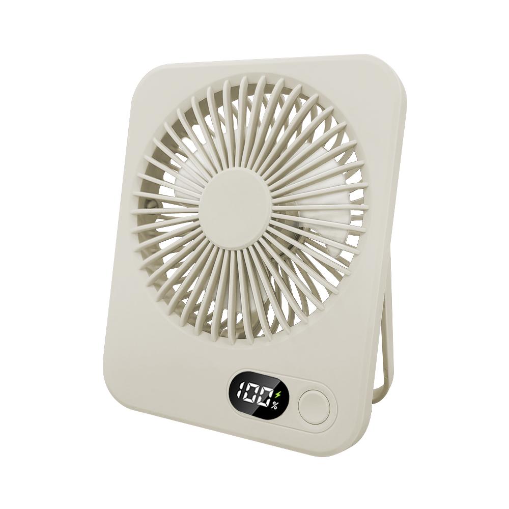 Portable Desk Fan Mini USB Rechargeable Fan Foldable Small Desktop Fan with Power Display Portable Table Fan for Home Office