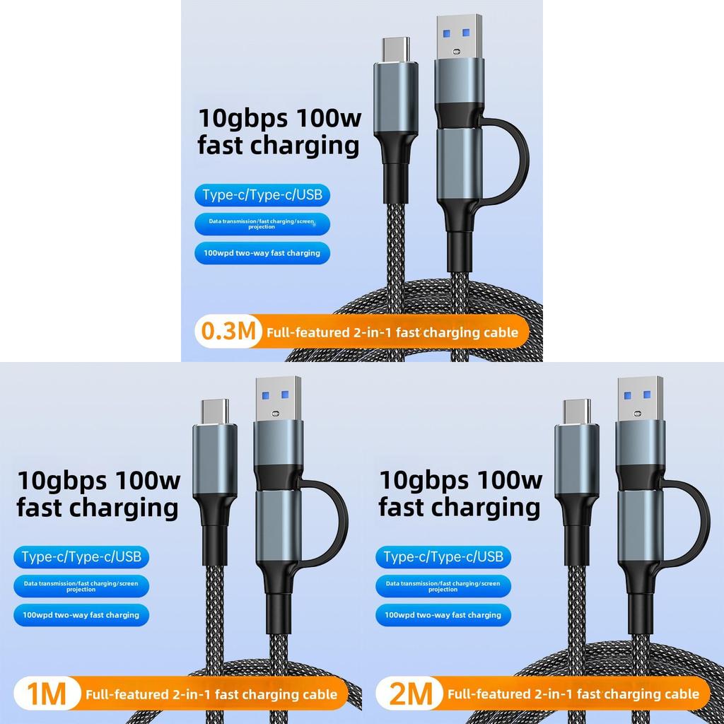 Universal 100w Fast Charging Data Cable With 4k Screen Casting For Apple Huawei Xiaomi Devices