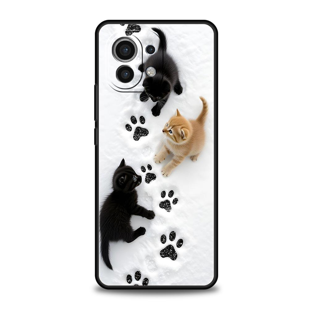 Cute Cat Phone Case Cover for Xiaomi Mi 17 Pro Max 15 14 13 12 11 Ultra 15T 14T 13T 12T 11T Pro Lite Soft TPU Shell Fundas Capas