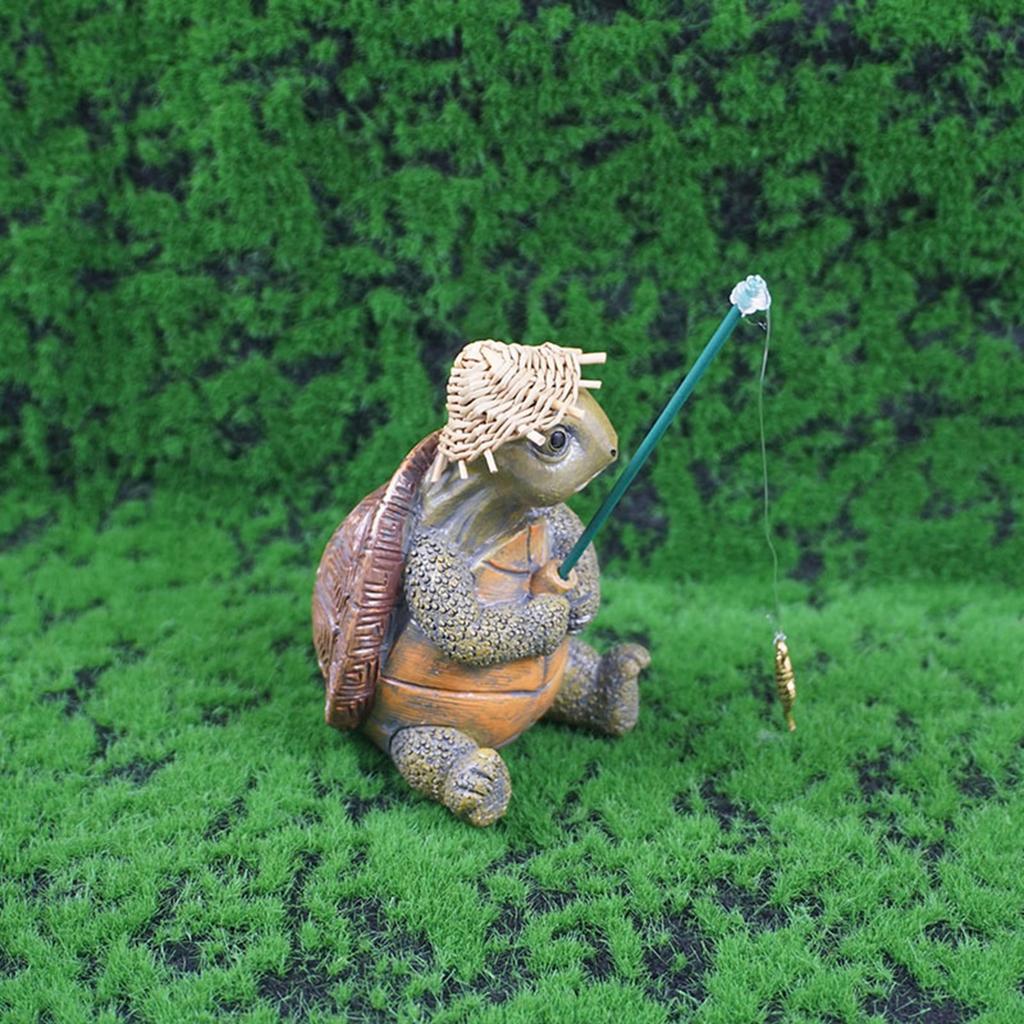 Realistyczna Rzeźba Żółwia z Żywicy Ornament Zwierzęcy na Trawnik, Ganek i do Dekoracji Wnętrz Rzeźba Zwierzęca Statua