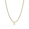Heart-Shaped Enamel Cross Chain Necklace with Peach Heart Beads for Women - Fashionable Classic Style
