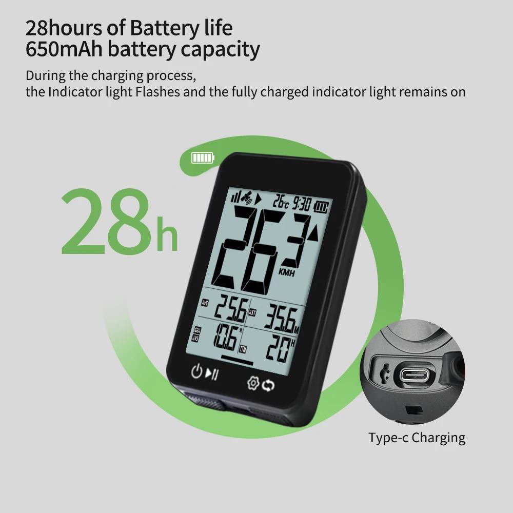 Wireless Bike Computer Speedometer Odometer Stopwatch Waterproof Rechargeable GPS Bicycle Computer Cycling Accessories