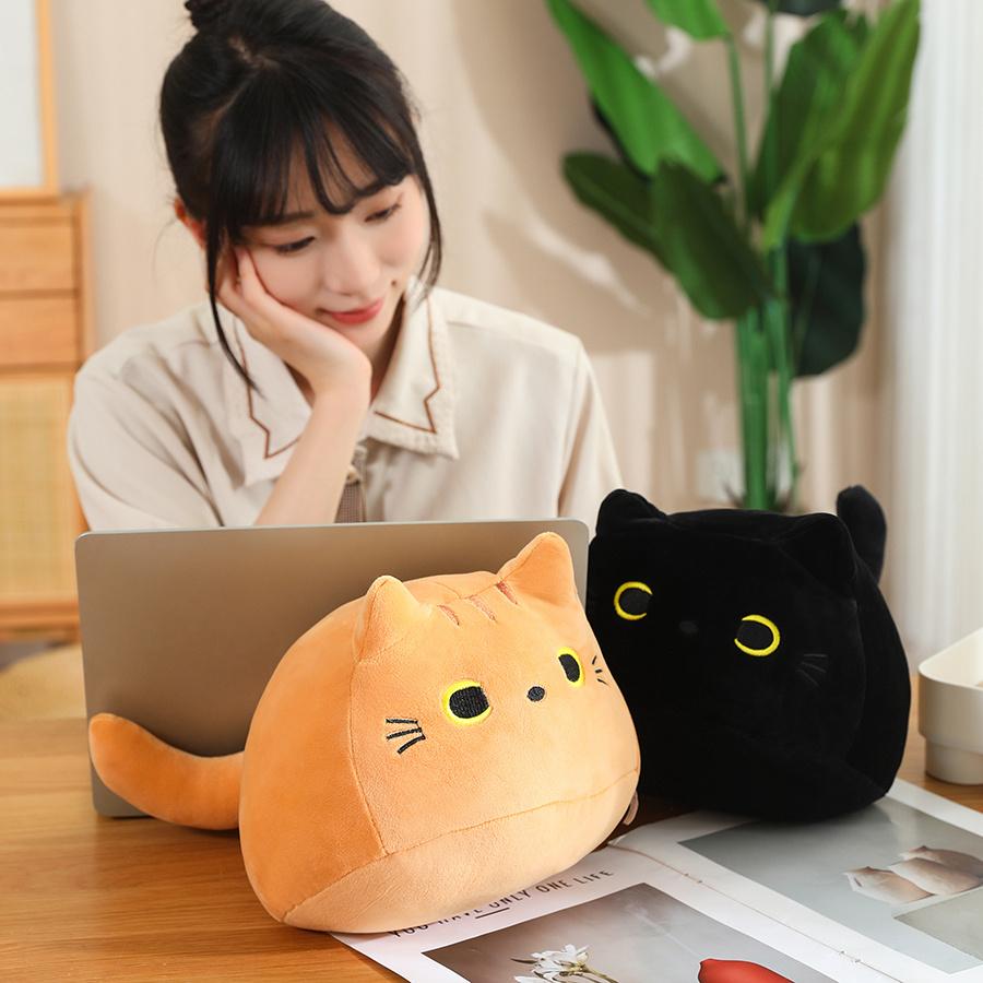 Kreative Ovale Katze Plüschpuppe Vier Babykatzen Anhänger In Einem Großen Mutterkatzen Körper Kombinierte Puppe Super Weich Geschenk für Jungen Mädchen