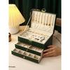 1pc Multi-Layer Leather Jewelry Storage Box for Earrings, Rings, Watches, Necklaces and Bracelets with Large Capacity, Anti-Oxidation