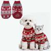 Pet Christmas Sweater Cats & Dogs ‘s Winter Warmth Coat Reindeer Snow Knit Sweater Suitable Small Medium-sized Cat Puppy