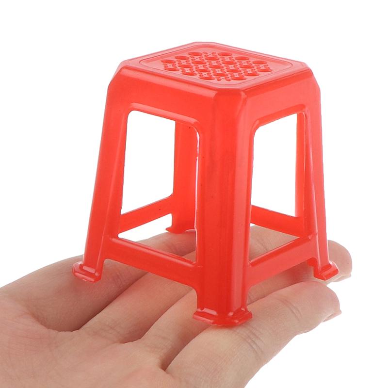 1/12 Scale Dollhouse Miniature Plastic Stools Chairs Pretend Play Furniture Toys