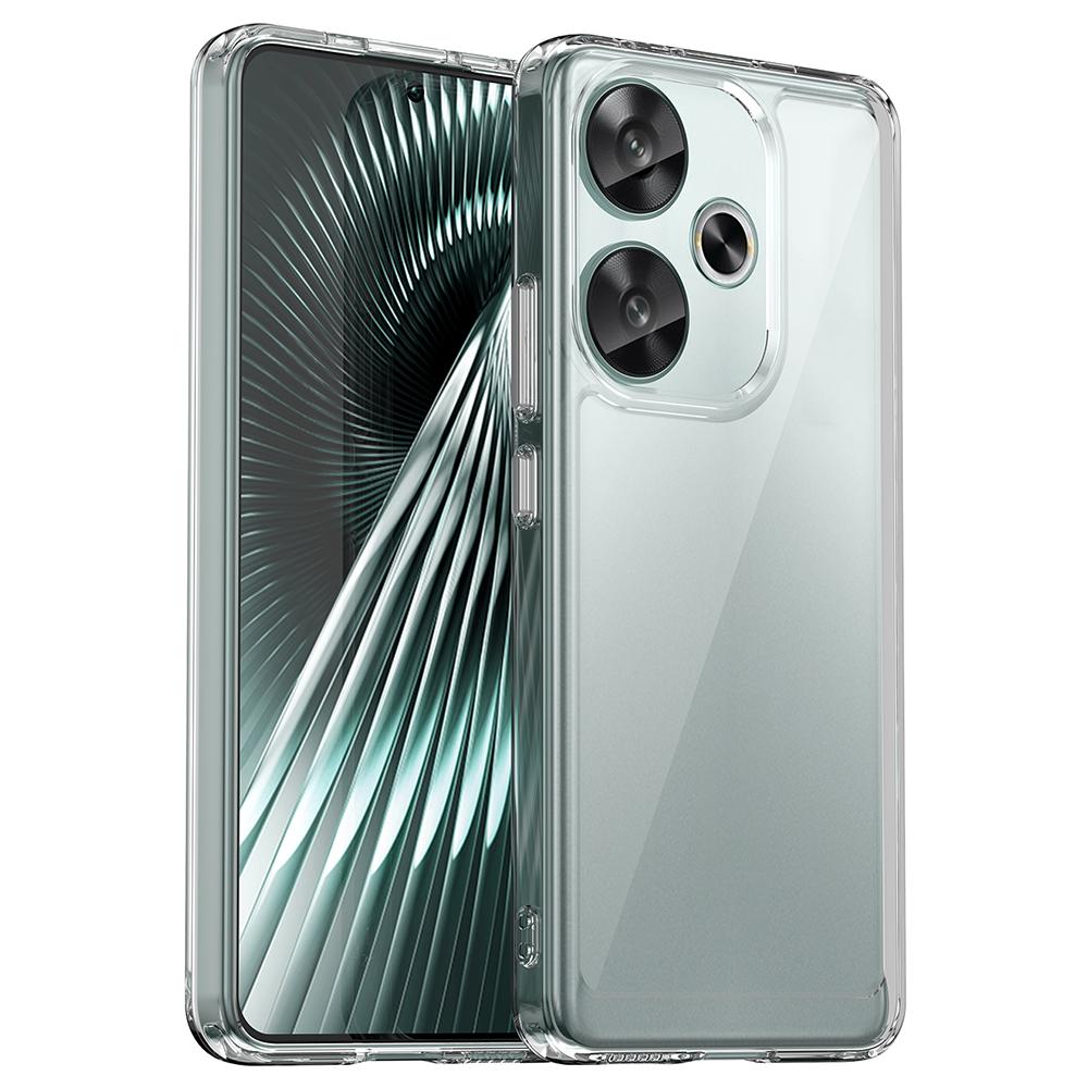 

For Xiaomi Redmi Turbo 3 5G/ Poco F6 5G Case Clear Phone Cover with Electroplated Buttons (Big Rear Lens Hole) A