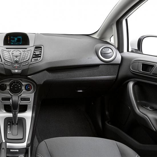 Carbon Fiber Interior Passenger Side Dashboard Cover Trim For Ford Fiesta