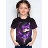 Cute Fashionable Casual Versatile High-quality Anime Pattern Children's Women's Short Sleeved T-shirt