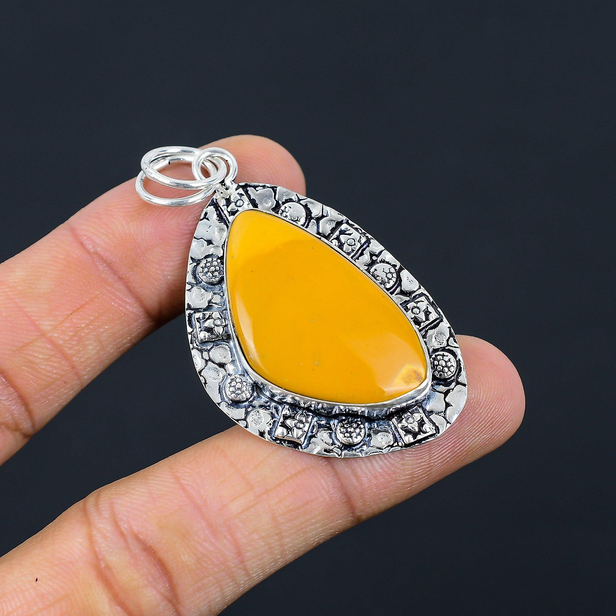 

Daughters Day Deal Trillion Mookaite Stone Sterling Silver Bezel Pendant Jewelry