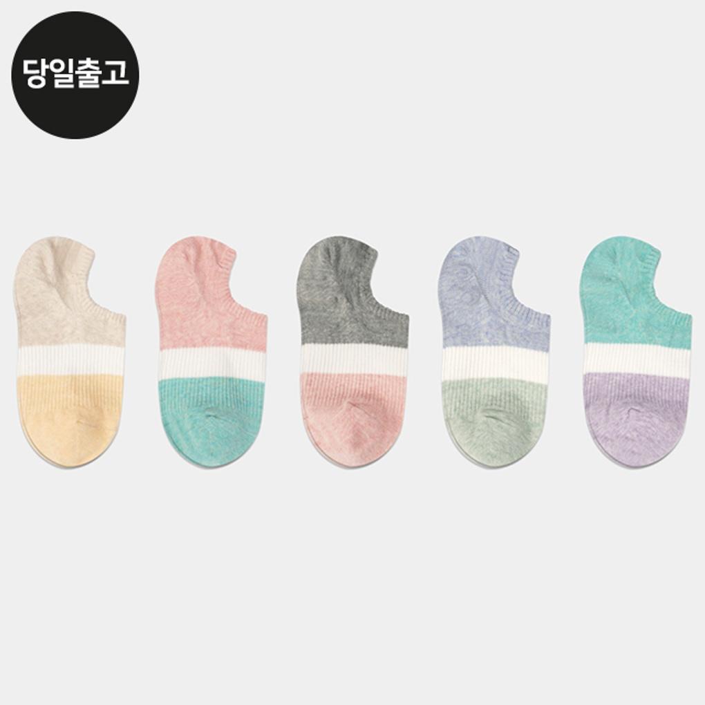 

PG Women s/Student Pastel Color Block Socks (5 Pairs) Set Daily Fake Socks