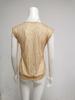 Sommer Damen Sexy V-Ausschnitt Pailletten Glanz Party Weste T-Shirt