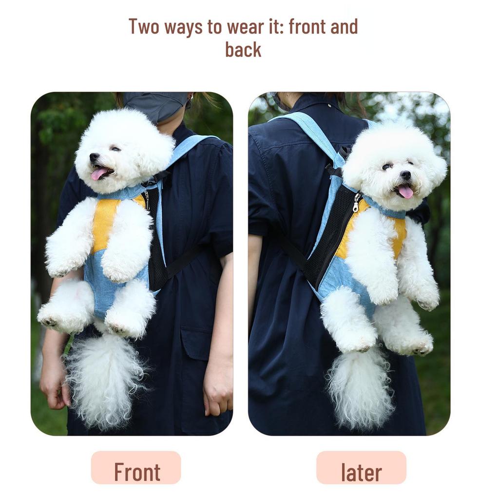 Universal Comfortable Pet Backpack for Small/Medium Cats and Dogs - Cross-border Outdoor Travel Carrier with Thickened Straps