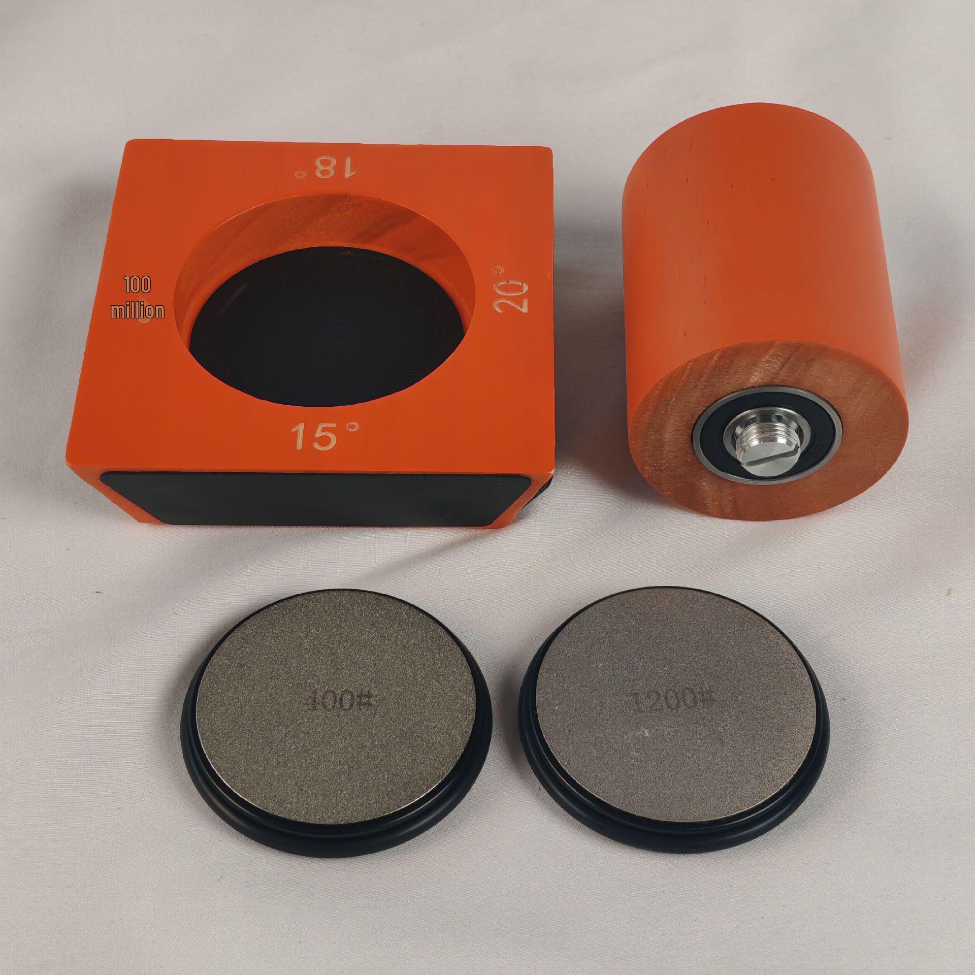 Two-Angle Orange Diamond Roller Sharpening Stone Set