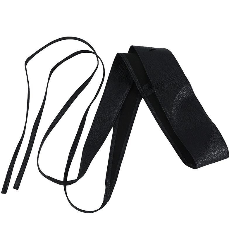 Bowknot Simple Wrap Luxury Wide Waist Band Leather Belt Corset Waistband Ladies Dress Cummerbands