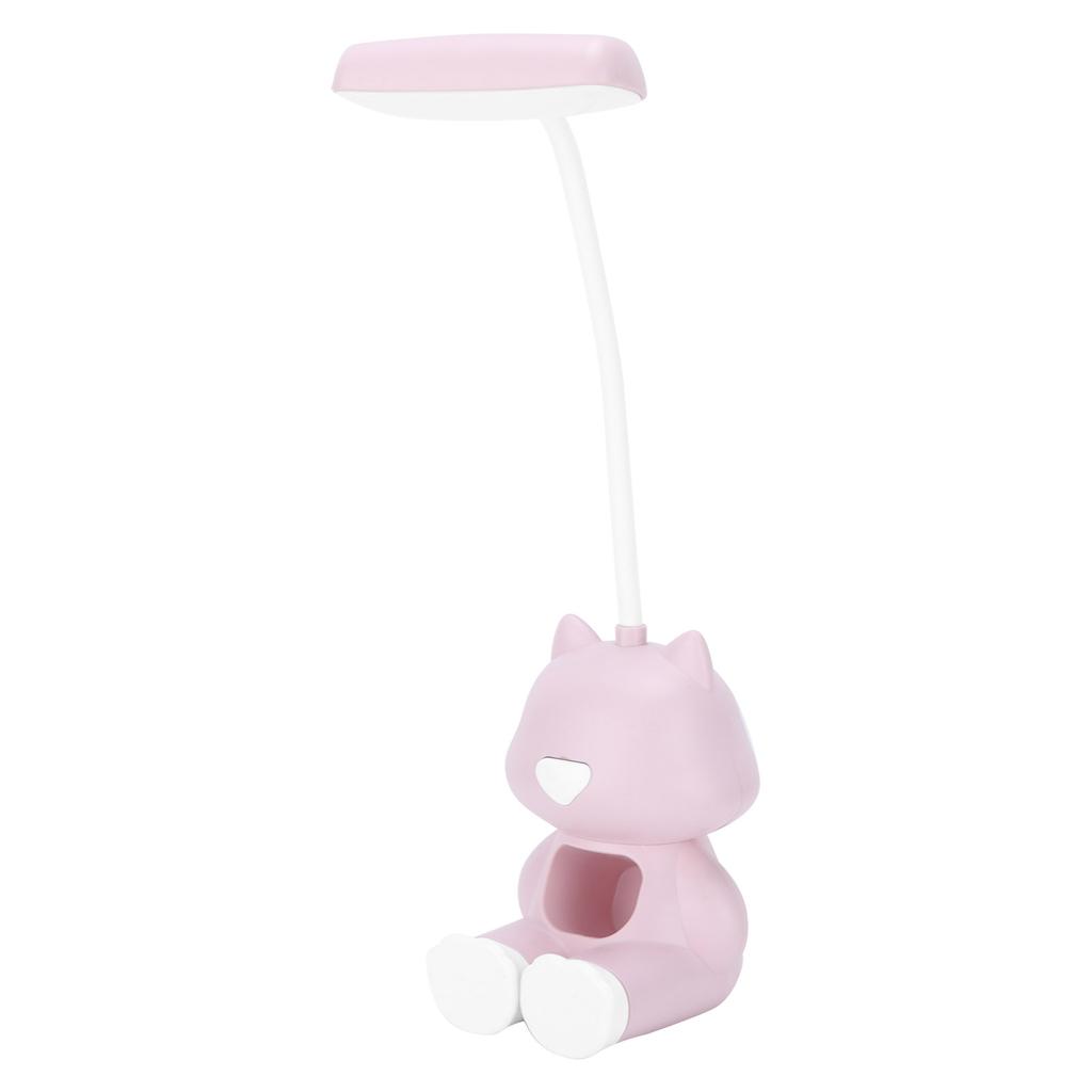 Mini Table Lamp Cute Bear LED Rechargeable Student Bedroom Eye Protection Night LightPink Bear