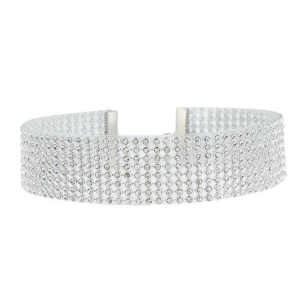TOP Quality Cool Shiny Rhinestone Bundle Neck Popular Element Collar Necklace Punk Hip Hop Women's Choker Gift Korean Jewelry