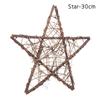 10-30cm Wedding Favors Wreaths Window Door Hanging Party Decorations Heart Shape Rattan Sepak Takraw Wooden