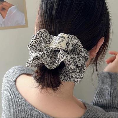 Korean Retro Fabric Large Intestine Hair Band Female Elegant Hair Tie Rope Rubber Band High Ponytail Head Jewelry Headband