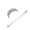 1 Pair Bohemian Style Irregular Moon Star Earrings Women Girls Alloy Stylish Earring Fashion Personality Ear Studs