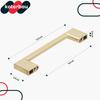 KOTARBAU® Kitchen Furniture Handle Classic Modern Oblong Long Matte Gold 126 MM Spacing 96 MM Set of 10