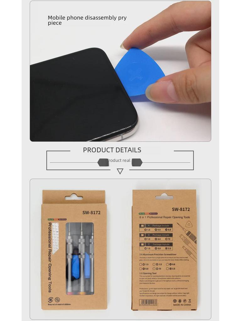 Magnetic Adsorption Steel Cannon Screwdriver Set for Apple & Android Repair