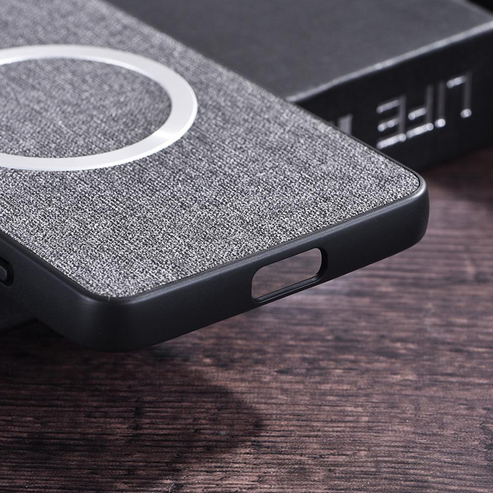 Capa Magnética de Couro Liso Magsafe Para Sony Xperia 1 VII Xperia 10 vi 1 vi 10 V 5 V 1 V 1 IV 5 IV Capa de Tecido para Carregamento Sem Fio