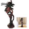 Small Desktop Ornament for Office Tree Goddess Statue with Bird Nest Resin Figurine Handcrafted Indoor Outdoor Yard Forest Spirit Sculpture,