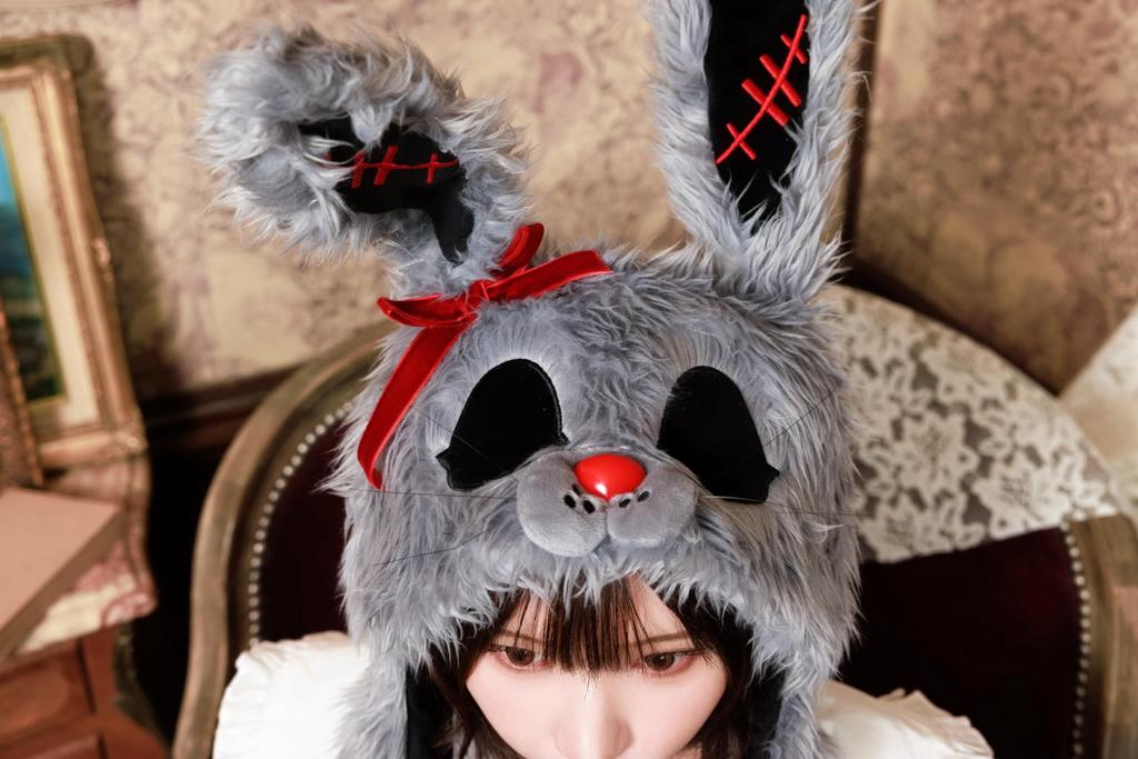 Clearstone Flapping Horror Gray Hat, Cosplay, Halloween, Rabbit, Unisex,